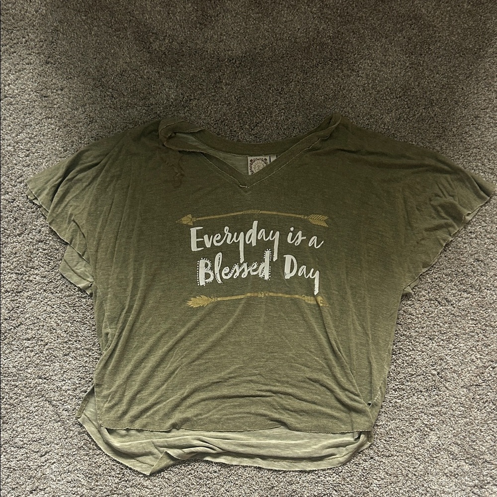 Olive Graphic Short Sleeve Tee
